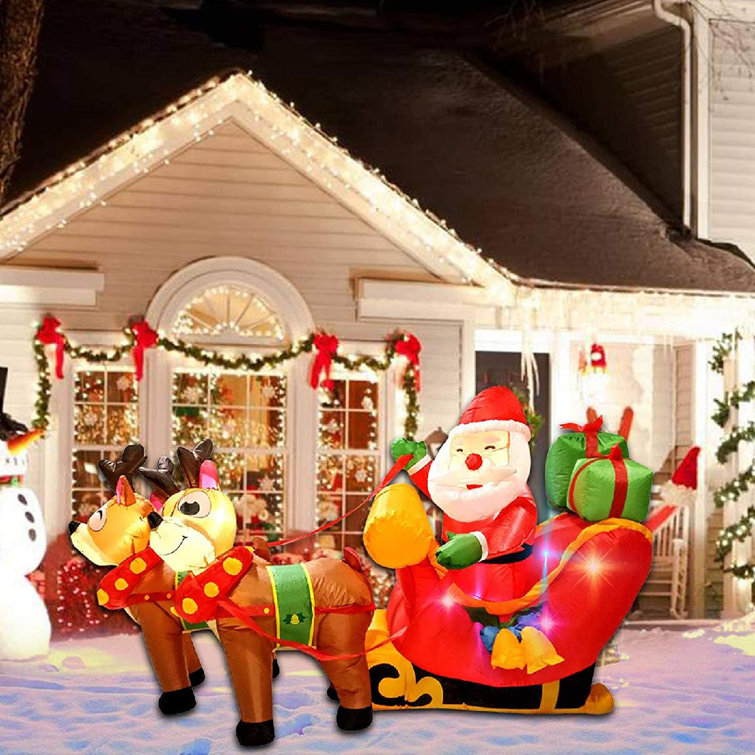 The Holiday Aisle® 6 Ft Long Christmas Inflatables Decorations Santa’S